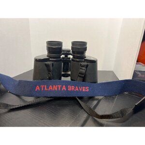 Vintage 1991 Bushnell Major League Baseball Binoculars + 7x35 Atlanta Braves